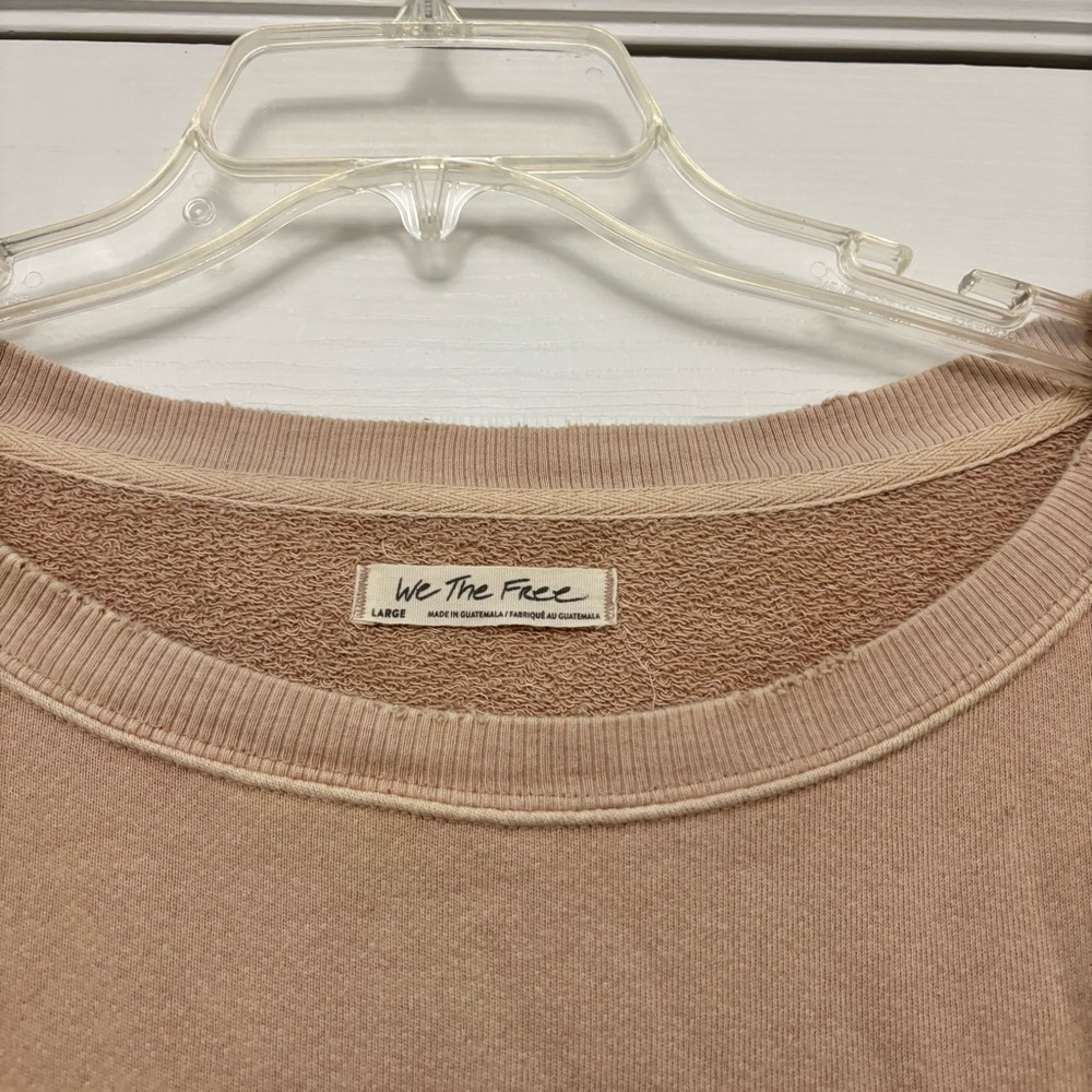 We The Free Camden Sweatshirt Oversized Loose Fit Beige Tan L - Picture 5 of 9